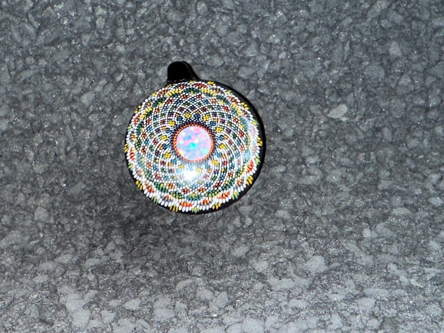 JH Glass Pendant w Opal Blue